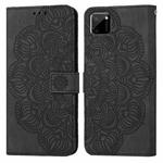 For OPPO Realme C11 Mandala Embossed Flip Leather Phone Case(Black)