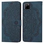 For OPPO Realme C11 Mandala Embossed Flip Leather Phone Case(Blue)