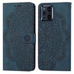 For OPPO Find X3 / Find X3 Pro Mandala Embossed Flip Leather Phone Case(Blue)