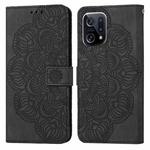 For OPPO Find X5 Mandala Embossed Flip Leather Phone Case(Black)