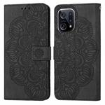 For OPPO Find X5 Pro Mandala Embossed Flip Leather Phone Case(Black)