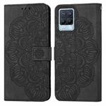 For OPPO Realme 8 4G Mandala Embossed Flip Leather Phone Case(Black)