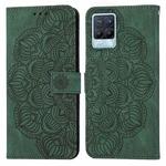 For OPPO Realme 8 4G Mandala Embossed Flip Leather Phone Case(Green)