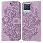 For OPPO Realme 8 4G Mandala Embossed Flip Leather Phone Case(Purple)