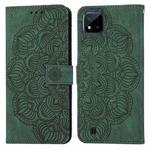 For OPPO Realme C20 Mandala Embossed Flip Leather Phone Case(Green)