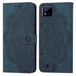 For OPPO Realme C20 Mandala Embossed Flip Leather Phone Case(Blue)