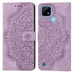 For OPPO Realme C21 Mandala Embossed Flip Leather Phone Case(Purple)