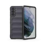 For Samsung Galaxy S21 5G Magic Shield TPU + Flannel Phone Case(Dark Grey)