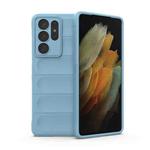 For Samsung Galaxy S21 Ultra  5G Magic Shield TPU + Flannel Phone Case(Light Blue)