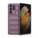 For Samsung Galaxy S21 Ultra  5G Magic Shield TPU + Flannel Phone Case(Purple)