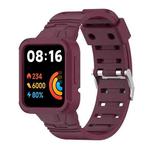 For Xiaomi Poco Watch Silicone Integrated Watch Band(Wine Red)