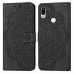 For Xiaomi Redmi Note 7 / Note 7 Pro Mandala Embossed Flip Leather Phone Case(Black)