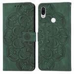 For Xiaomi Redmi Note 7 / Note 7 Pro Mandala Embossed Flip Leather Phone Case(Green)