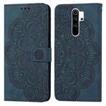 For Xiaomi Redmi 9 Mandala Embossed Flip Leather Phone Case(Blue)