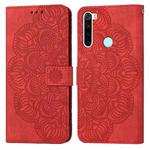 For Xiaomi Redmi Note 8 Mandala Embossed Flip Leather Phone Case(Red)