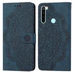 For Xiaomi Redmi Note 8 Mandala Embossed Flip Leather Phone Case(Blue)