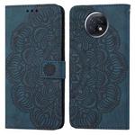 For Xiaomi Redmi Note 9T Mandala Embossed Flip Leather Phone Case(Blue)