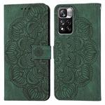 For Xiaomi Redmi Note 11 Pro 5G Mandala Embossed Flip Leather Phone Case(Green)