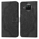 For Xiaomi Mi 10T Lite Mandala Embossed Flip Leather Phone Case(Black)