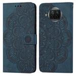 For Xiaomi Mi 10T Lite Mandala Embossed Flip Leather Phone Case(Blue)