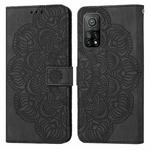 For Xiaomi Mi 10T / 10T Pro Mandala Embossed Flip Leather Phone Case(Black)