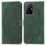 For Xiaomi 11T Mandala Embossed Flip Leather Phone Case(Green)