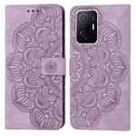 For Xiaomi 11T Mandala Embossed Flip Leather Phone Case(Purple)