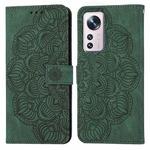 For Xiaomi 12 Lite Mandala Embossed Flip Leather Phone Case(Green)