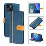 Skin Feel Leather Wallet Phone Case For iPhone 13(Blue)