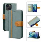 Skin Feel Leather Wallet Phone Case For iPhone 13 mini(Grey)