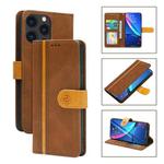 Skin Feel Leather Wallet Phone Case For iPhone 13 Pro Max(Brown)