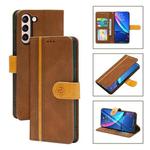 For Samsung Galaxy S21 5G Skin Feel Leather Wallet Phone Case(Brown)
