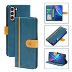 For Samsung Galaxy S21 5G Skin Feel Leather Wallet Phone Case(Blue)