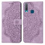 For vivo Y17 Mandala Embossed Flip Leather Phone Case(Purple)