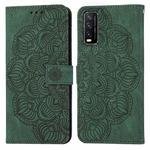 For vivo Y20 / Y12S Mandala Embossed Flip Leather Phone Case(Green)