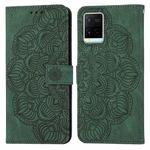 For vivo Y21 Mandala Embossed Flip Leather Phone Case(Green)