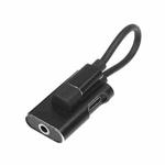 2 in 1 USB-C / Type-C to USB-C / Type-C 3.5mm Jack Audio Adapter Cable(Black)