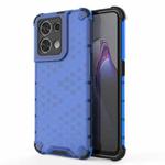 For OPPO Reno8 Shockproof Honeycomb PC + TPU Phone Case(Blue)