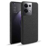 For OPPO Reno8 Pro+ Cloth Coated Hard Plastic Phone Case(Black)