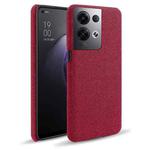 For OPPO Reno8 Pro+ Cloth Coated Hard Plastic Phone Case(Red)