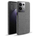 For OPPO Reno8 Pro+ Cloth Coated Hard Plastic Phone Case(Grey)