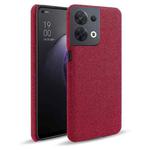 For OPPO Reno8 Cloth Coated Hard Plastic Phone Case(Red)