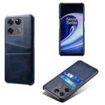For OnePlus Ace Racing Dual Card Slots Calf Texture PC + PU Phone Case(Blue)
