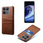For OnePlus Ace Racing Dual Card Slots Calf Texture PC + PU Phone Case(Brown)