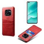 For Huawei nova 9Z 5G Dual Card Slots Calf Texture PC + PU Phone Case(Red)