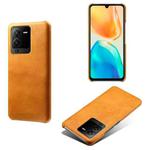 For vivo S15 Pro Calf Texture PC + PU Phone Case(Orange)