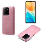 For vivo S15 Pro Calf Texture PC + PU Phone Case(Pink)