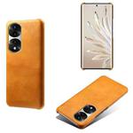 For Honor 70 Pro Calf Texture PC + PU Phone Case(Orange)