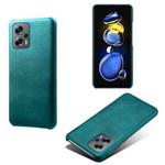 For Xiaomi Redmi Note 11T Pro+ Calf Texture PC + PU Phone Case(Green)