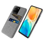 For vivo S15 Pro Cloth Texture Card Slot PC+Nylon Phone Case(Light Grey)